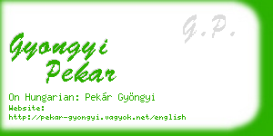 gyongyi pekar business card