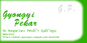 gyongyi pekar business card